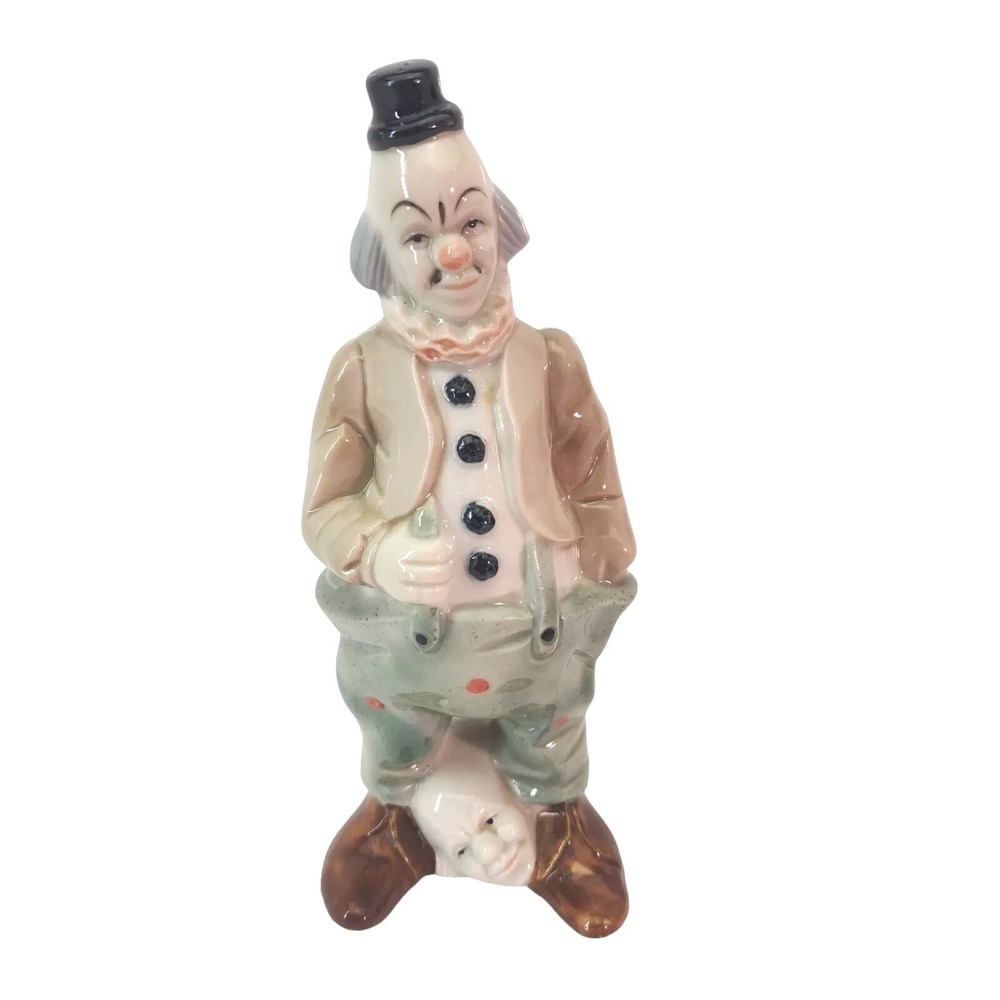 Vintage 7" Fine Porcelain Hobo Circus Clown Figurine - Artmark